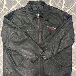 Vintage Pontiac Racing Leather Jacket – GM Motorsports – 90s Y2K